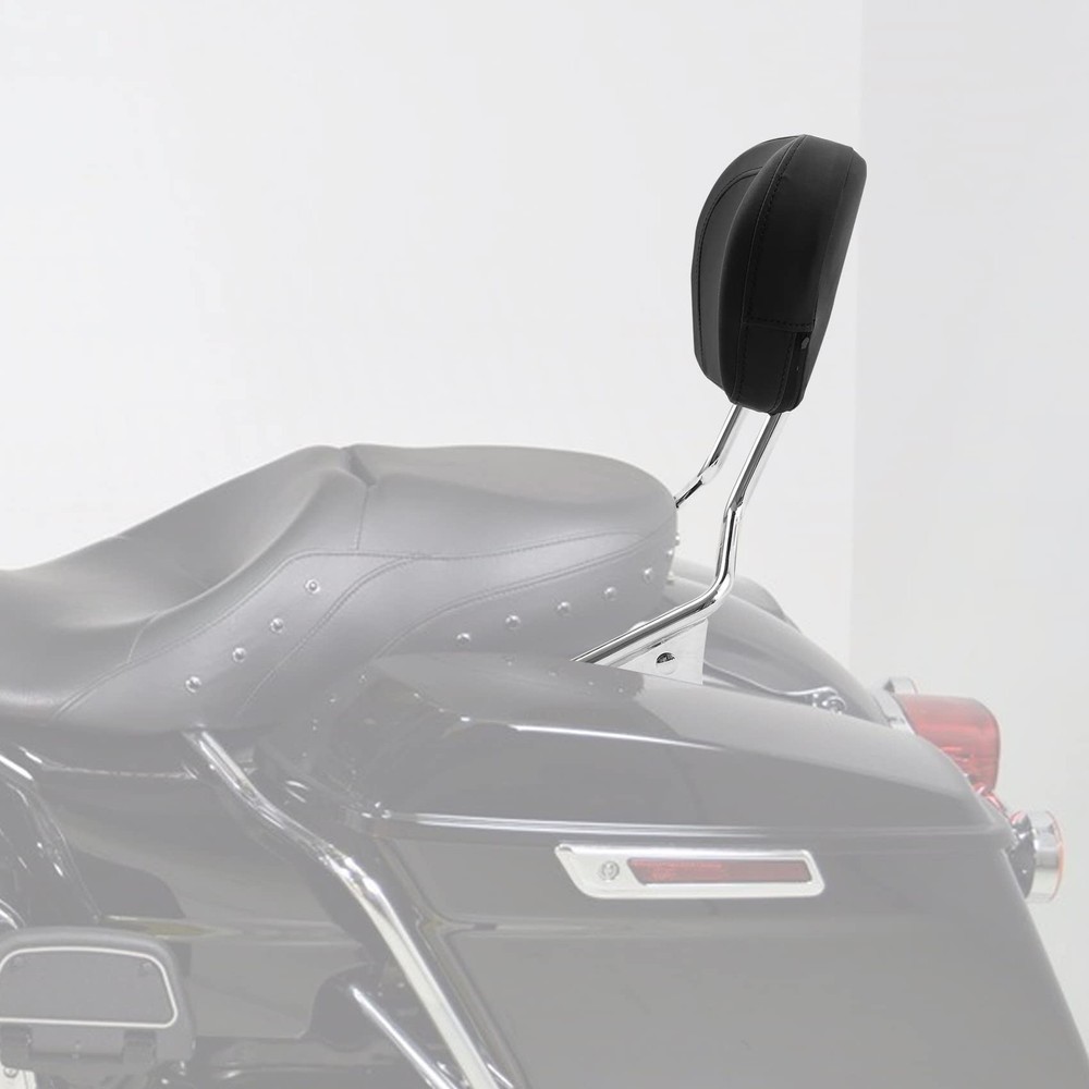 Sissy Bar Backrest Pad for Harley Touring 2009-Later Chrome