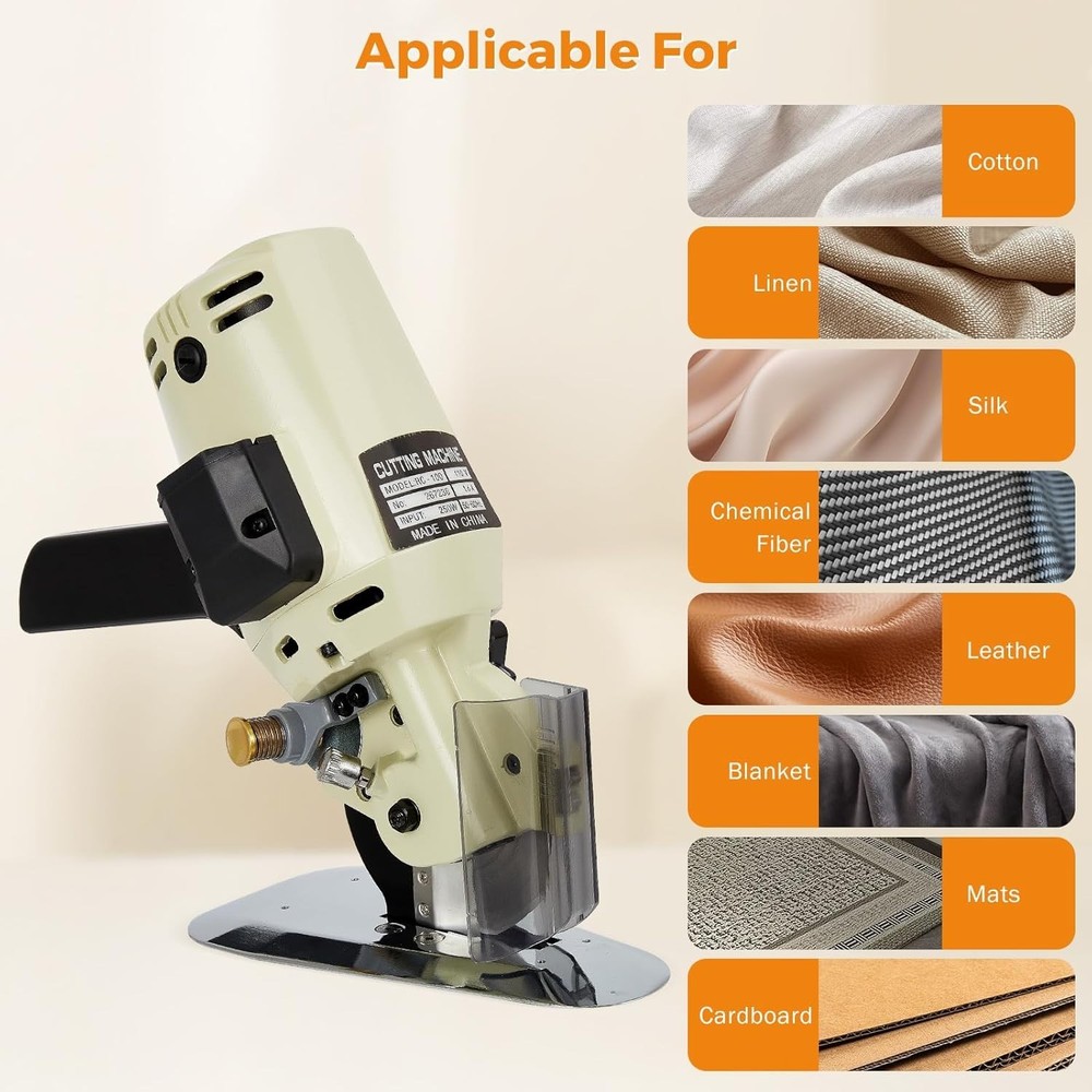 [OPEN BOX] Electric RC-100 Fabric Cloth Cutting Machine for Multiple Layers