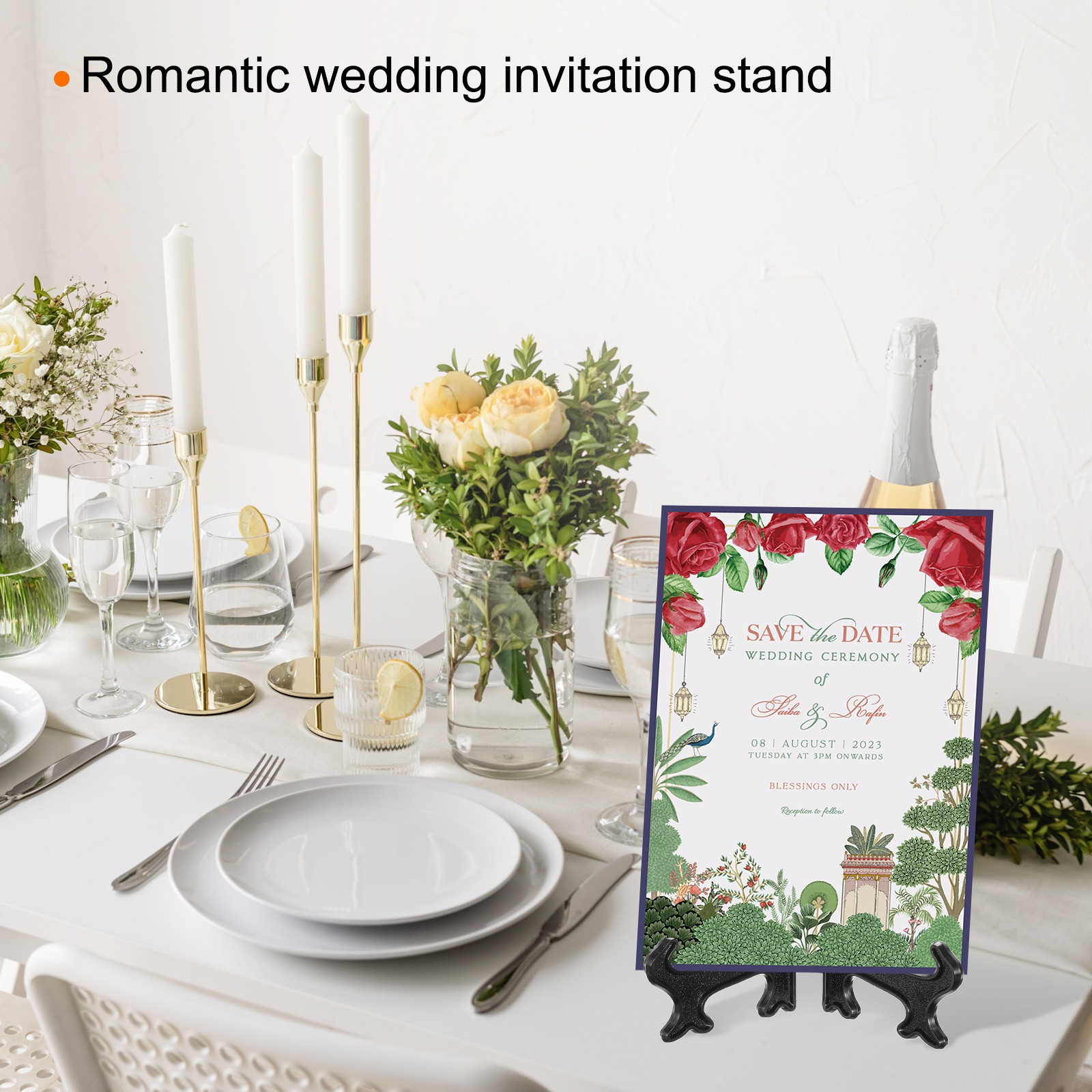 9" Acrylic Plate Stands for Display Stand Plate Holder Transparent 5Pcs