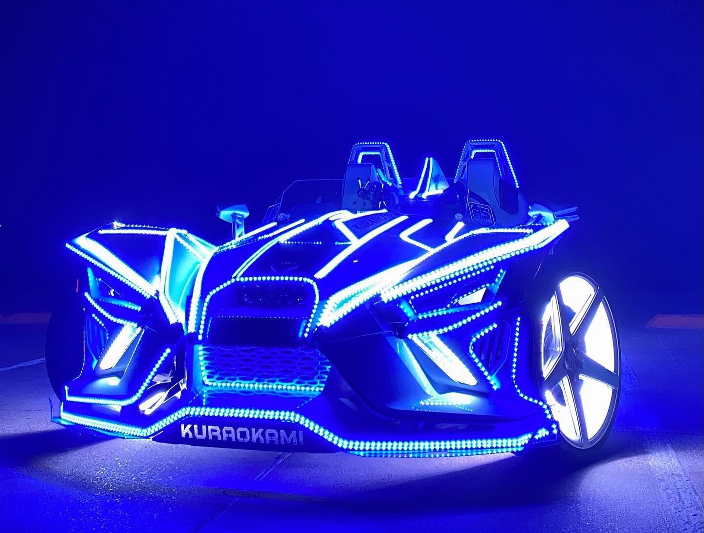 Tinted Blackout x8PCS 4FT APP+Remote CHASING Dream Color Strips Slingshot Lights