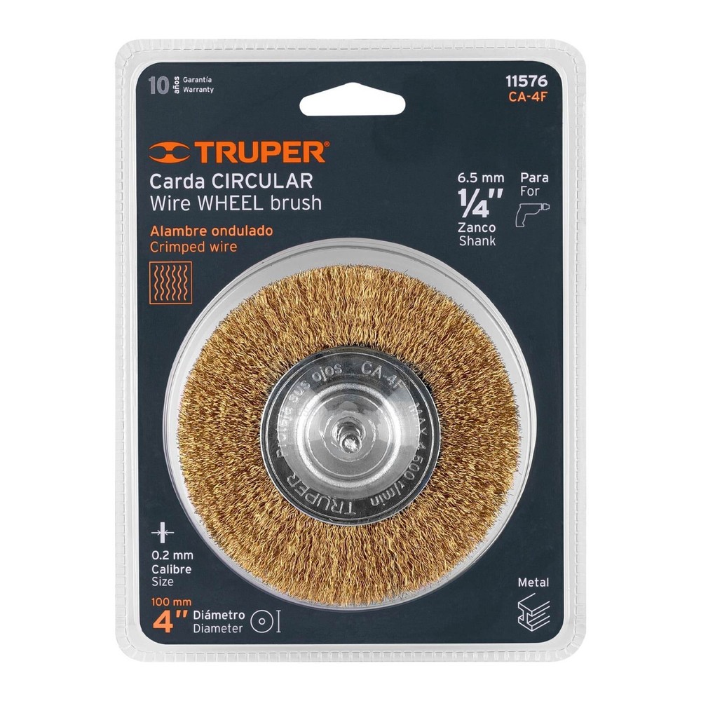 Truper CA-4F Circular card 4" fine wire for drilling
