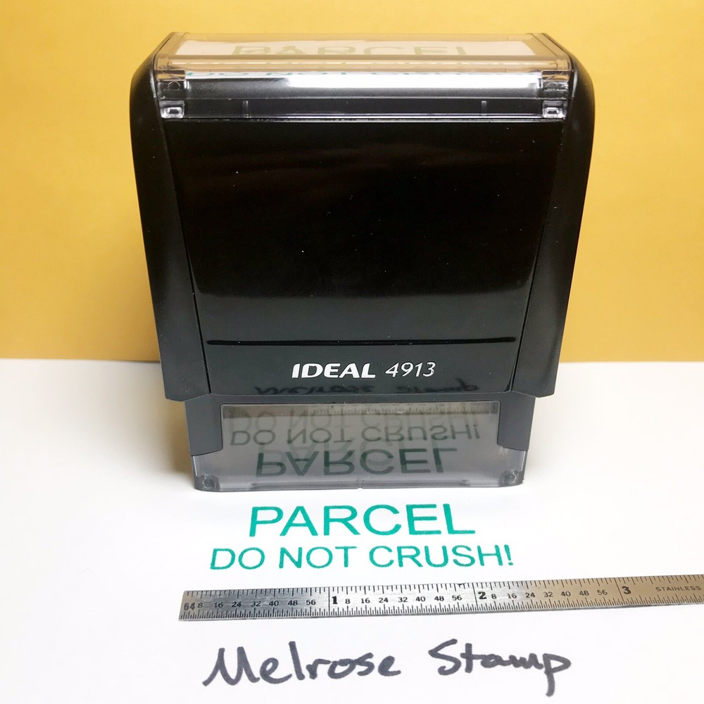 Parcel Do Not Crush Rubber Stamp Green Ink Self Inking Ideal 4913