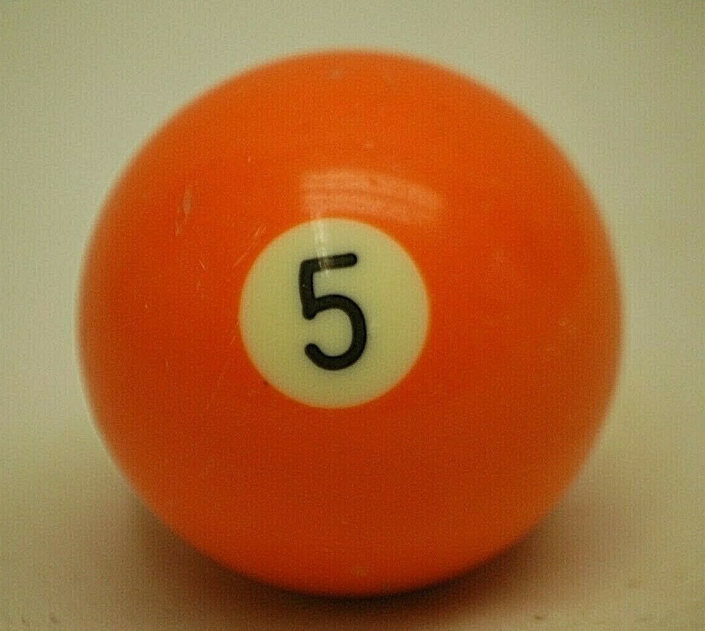 Pool Table Billiard Ball #5 Solid Orange Replacement Piece