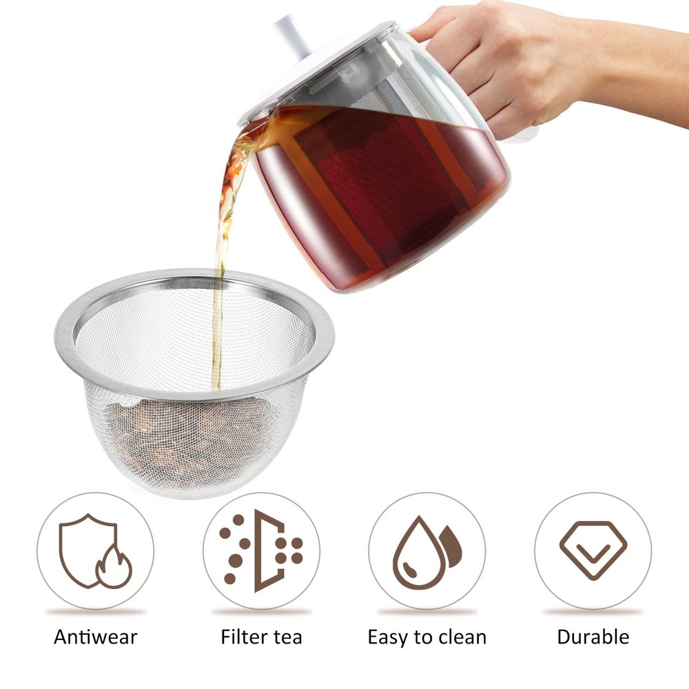 8 PCS Teapot Mesh Strainer Infuser Filter Replacement Stainless Steel Tea Pot