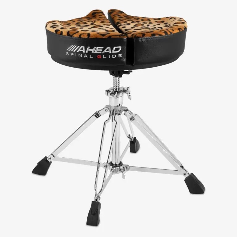 AHEAD Spinal-G Drum Throne, 4 Leg Base, Leopard Saddle