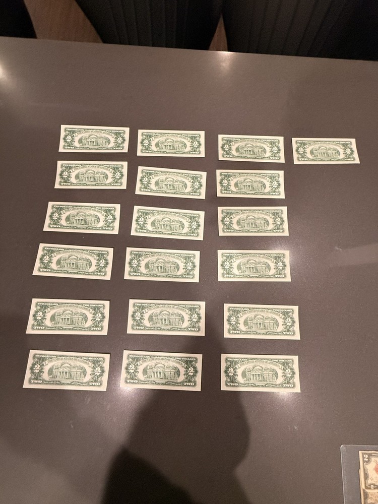 1963 2$ Red Seal Consecutive Order Bills UNCIRCULATED