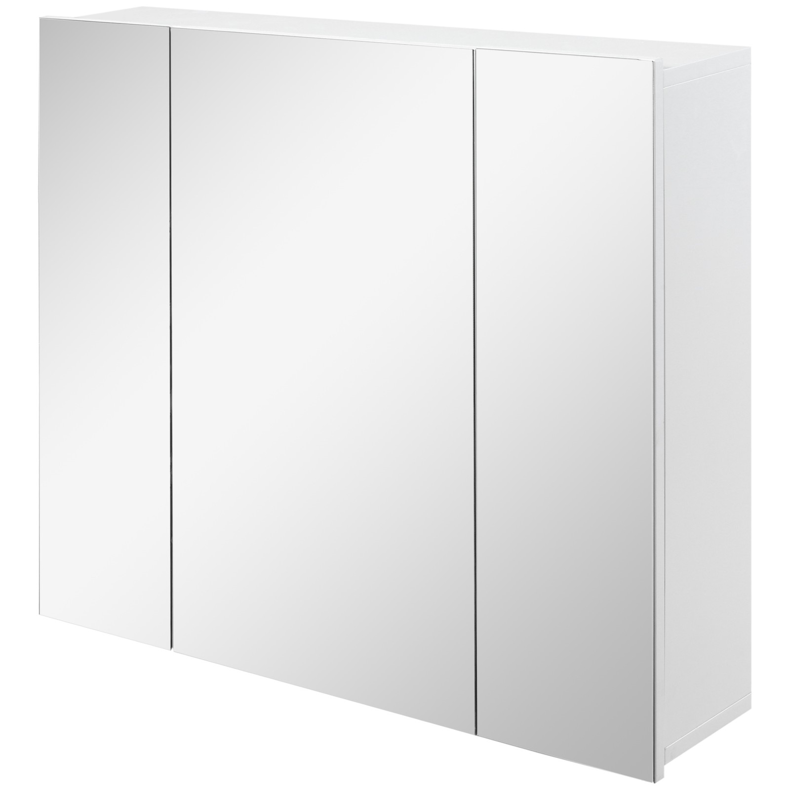 Wall-Mounted Mirror Medicine Cabinet for Bathroom 3-Door and Adjustable Shelves