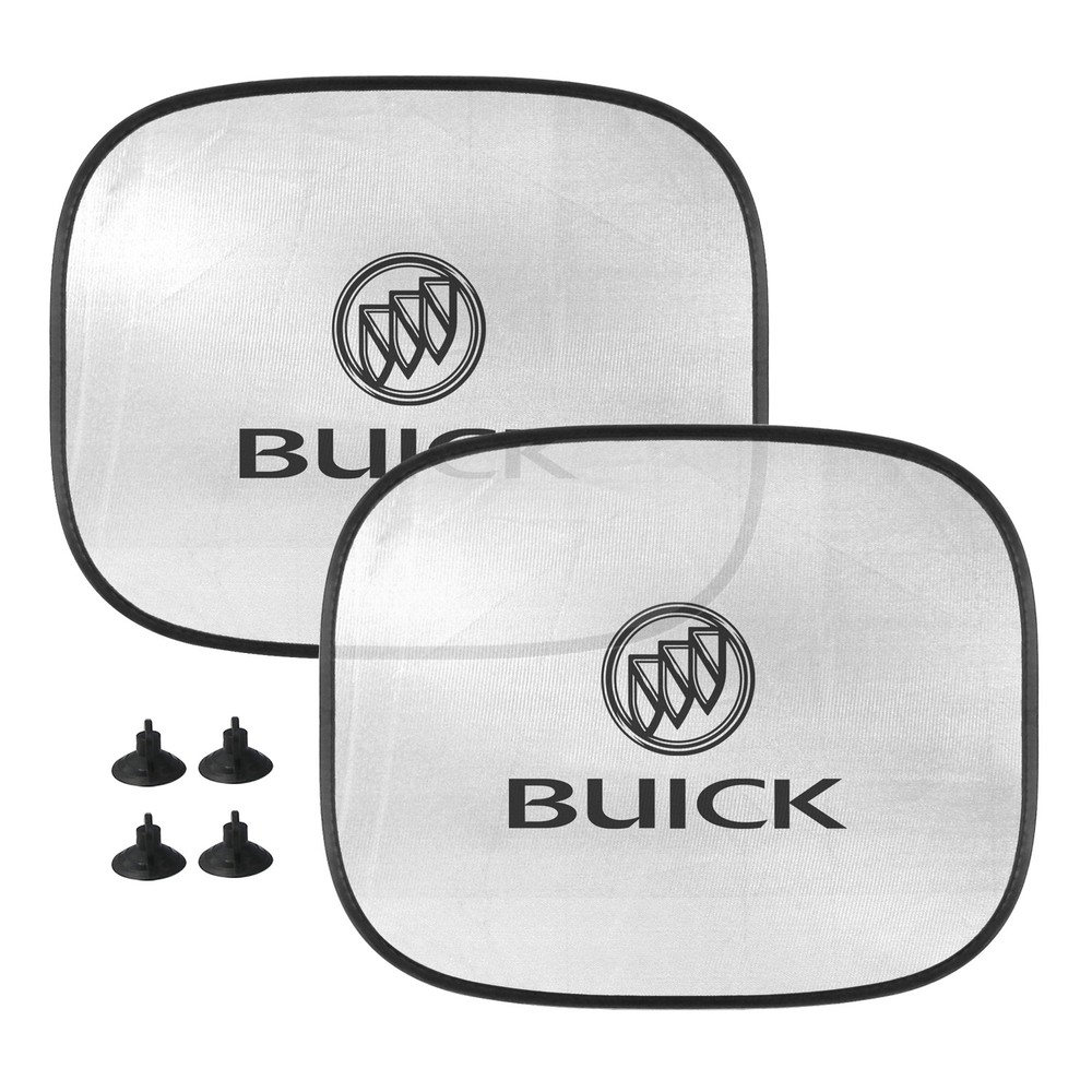 Buick Logo Car Side Window Mesh Sun Shades, 2 Pack
