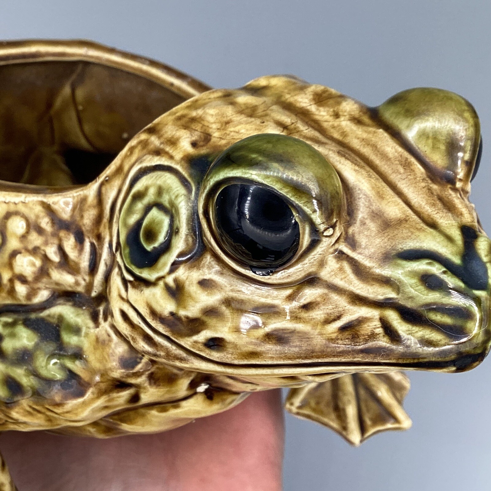 Vintage Frog Toad Art Ceramic Planter for Garden Home Decor