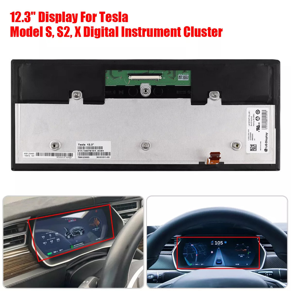 For Tesla Model S/S2/X GEN 2 Digital Instrument Cluster LCD Display Replacement