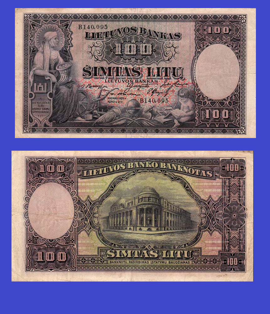 lithuania 100 litas 1928 / - Copy