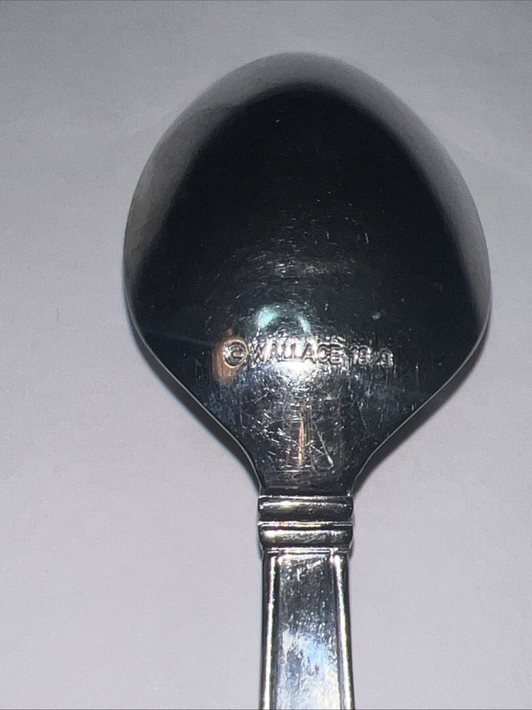 Wallace Silver Herringbone Textured Weave Handle Teaspoon Teaspoon Flatware