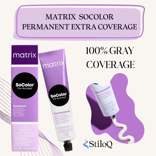 Matrix SoColor Extra Coverage Permanent Hair Color 3oz | 100% Gray Coverage