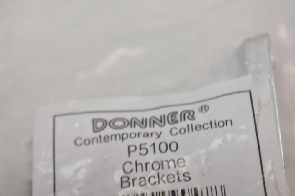 Donner P5100 Chrome Brackets Silver Bathroom Wall Mount Accessories Hardware