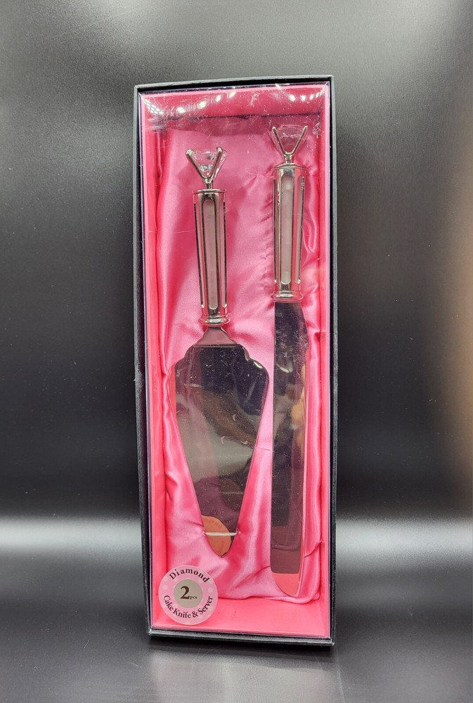 Wedding Anniversary Diamond Cake Knife & Server
