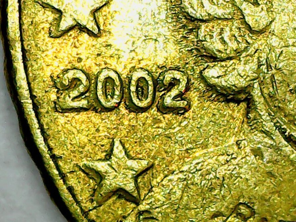10 Euro Cent ERROR Coin 2002 Greece Die **Error** Unique !!
