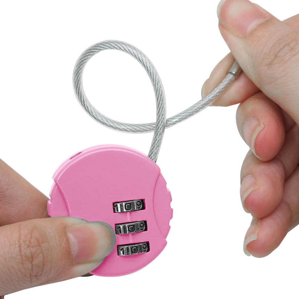 2 Pack 3 Digit Combination Lock - Outdoor Waterproof Padlock - Mini Combination