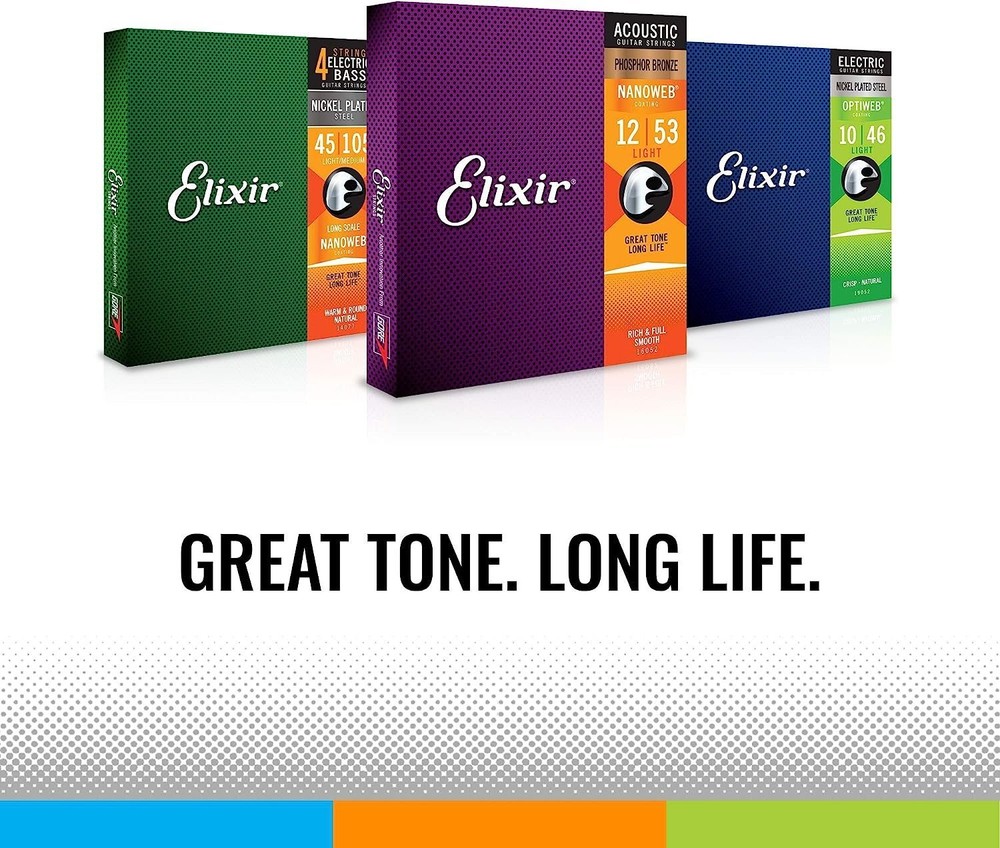Elixir Strings Electric Guitar Strings w NANOWEB Coating, Medium (.011-.049)...