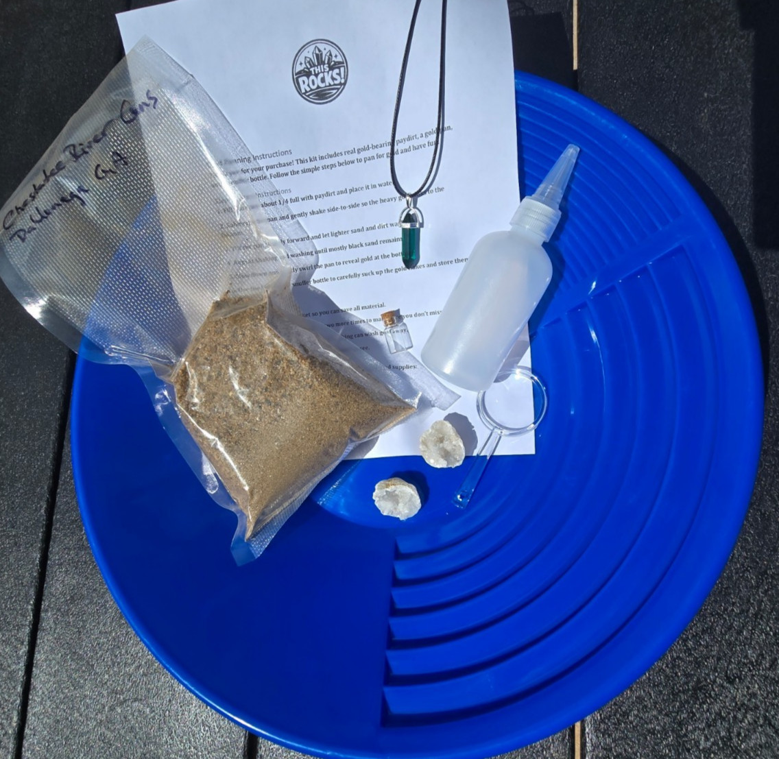 🔥 Gold Pan + 1lb Concentrate Paydirt Prospector Kit – Georgia - Nuggets, Fines