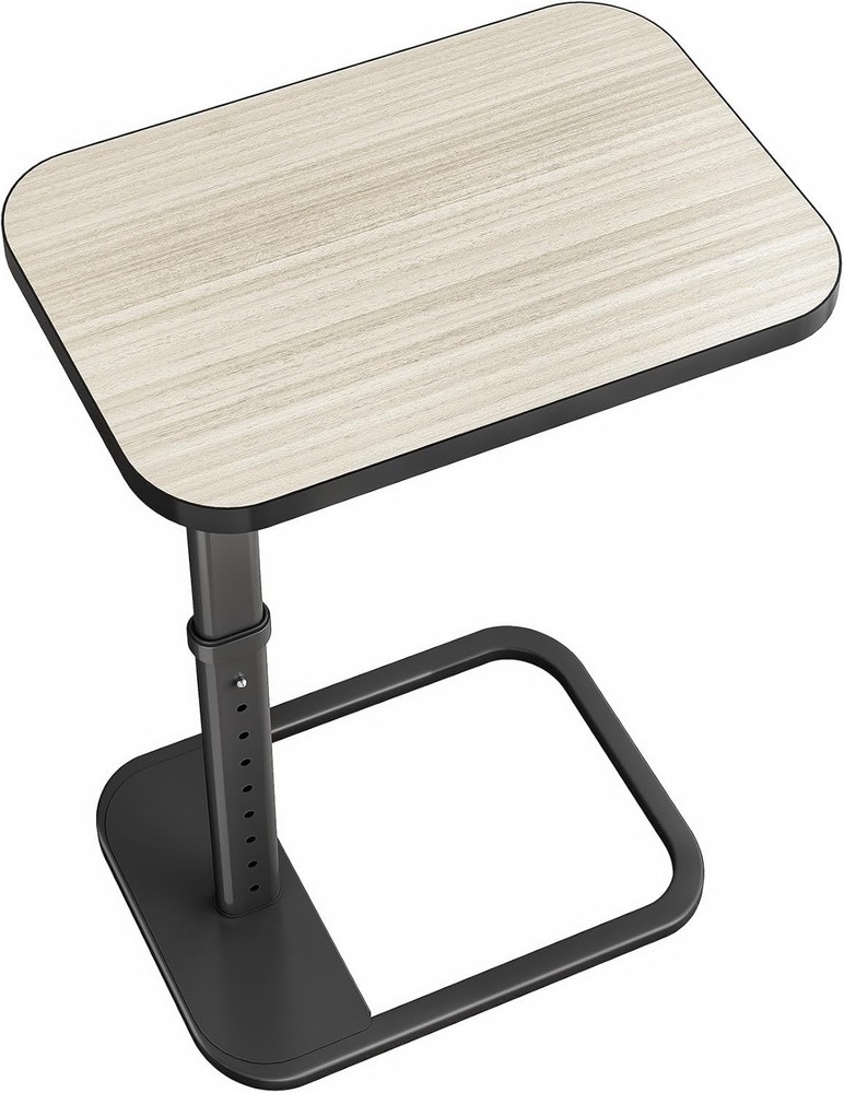 TV Tray Table Adjustable Height & Flip-Top & Rounded Metal Corners Snack Table