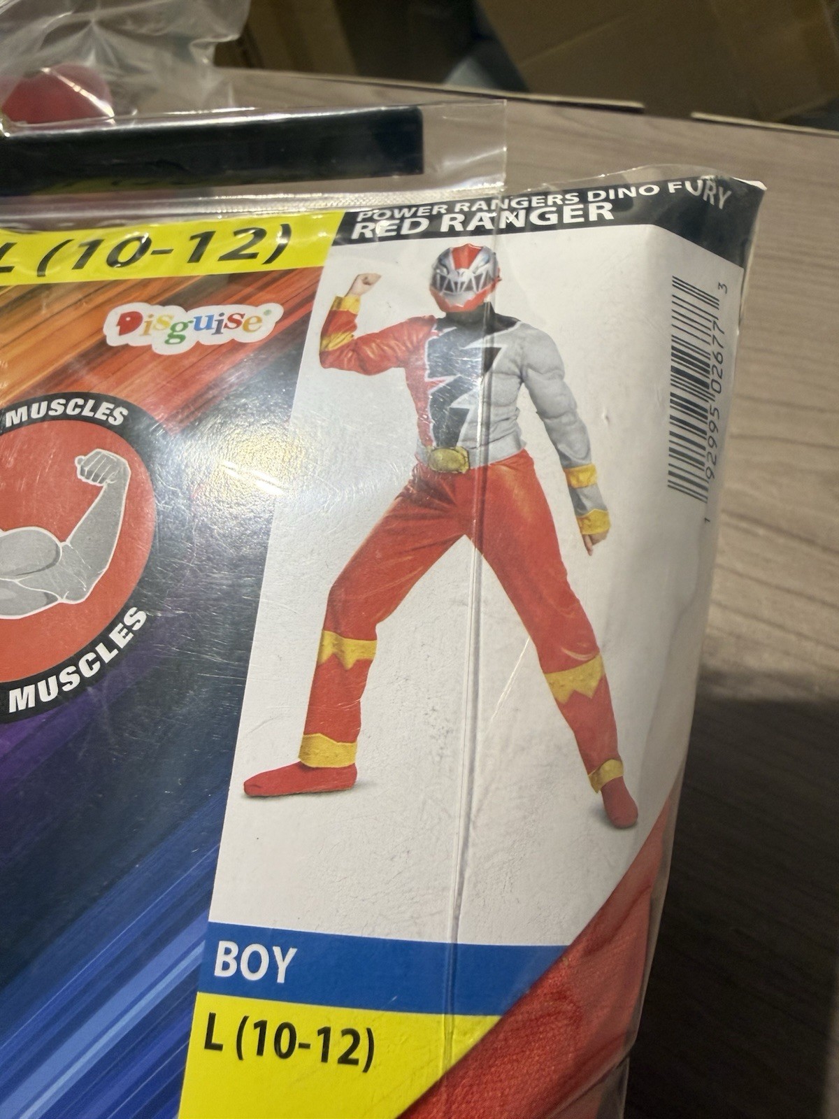 Red Ranger Power Rangers Dino Fury Classic Muscle Child Costume- LARGE 10/12