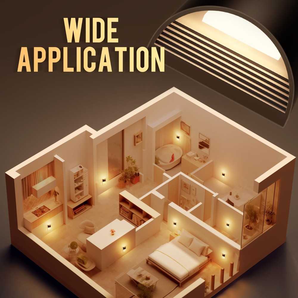 2Pack LED Plug In Night Light Dusk to Dawn Sensor Adjustable Brightness LED Set