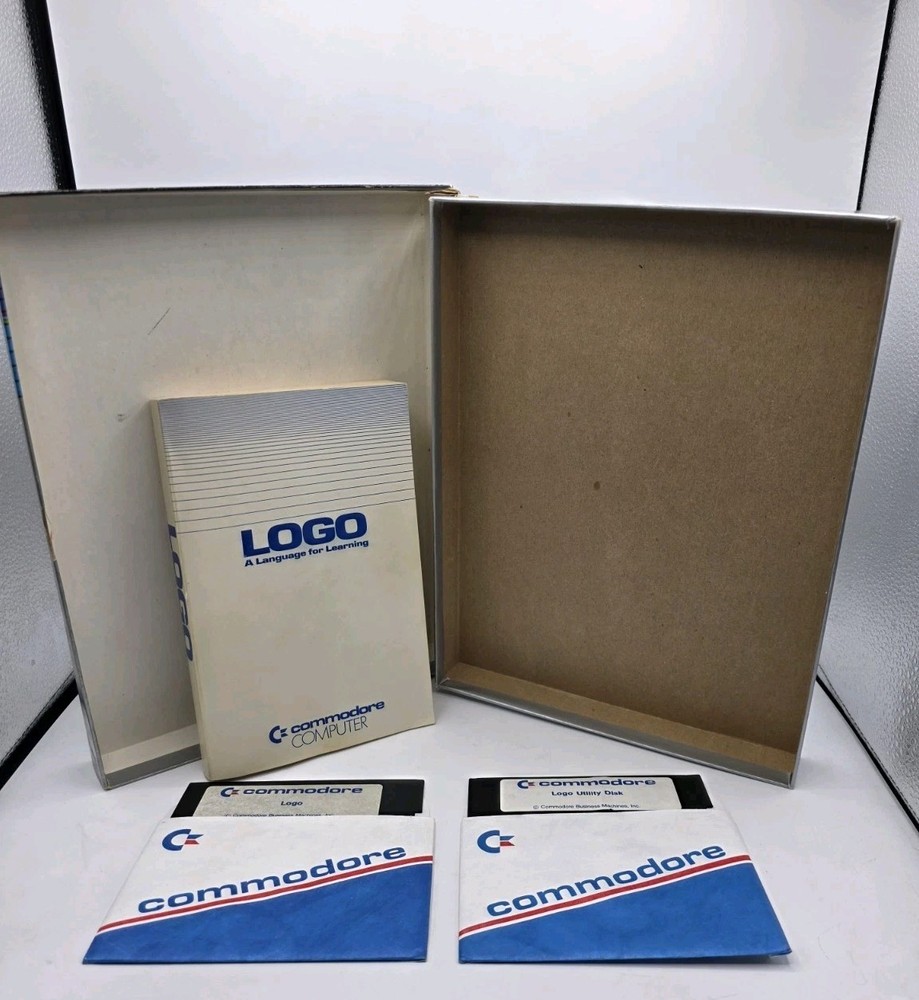 Vintage LOGO Programing Language Commodore 64 Floppy Rare Cib