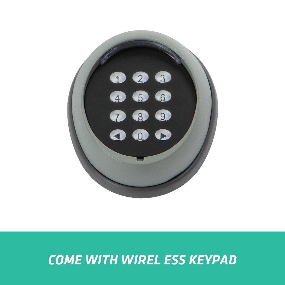 3300lbs Smart Electric Automatic Sliding Gate Opener APP+Keypad+4 Remote Control