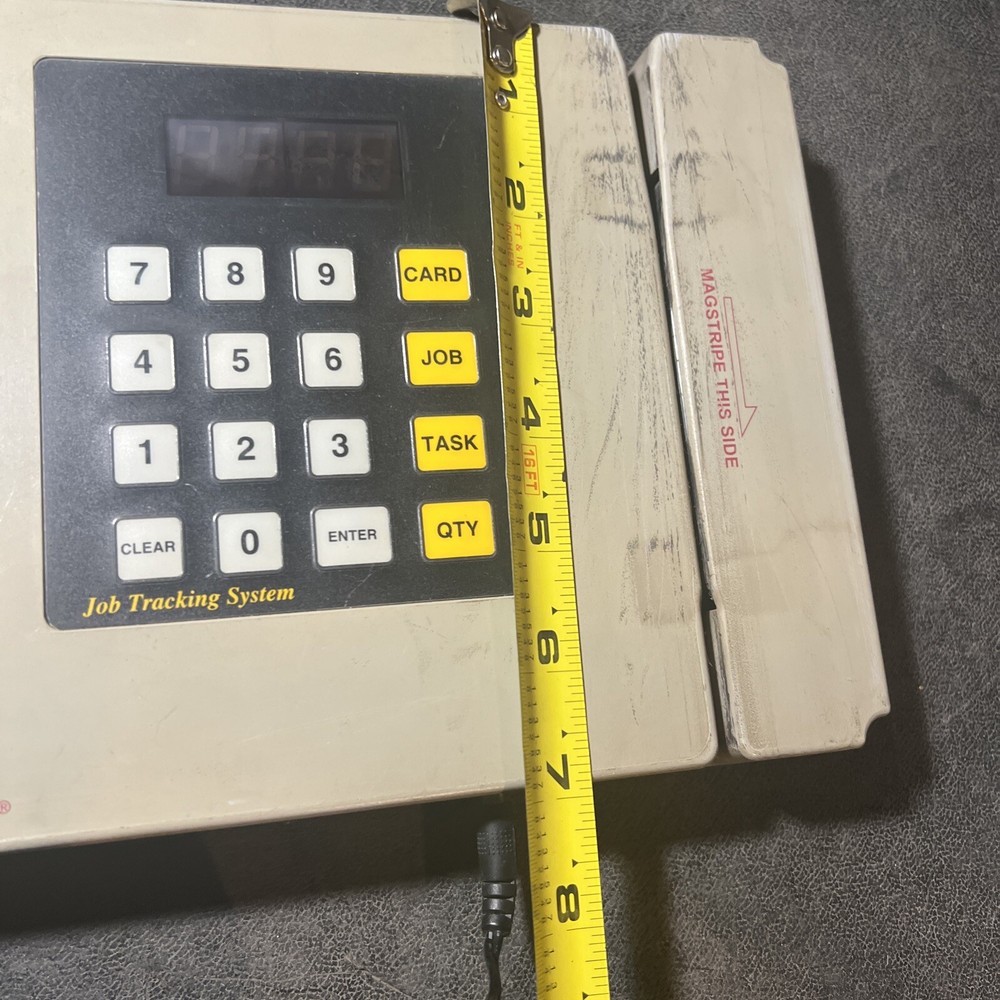 ETC MODEL 200 WORK TIME CLOCK CARD SWIPE JOB TRACKING SYSTEM WITH DISC INSTRUCT