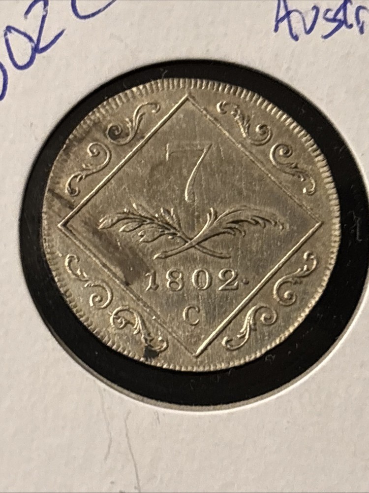 1802 C AUSTRIA /SILVER 7 KREUZER