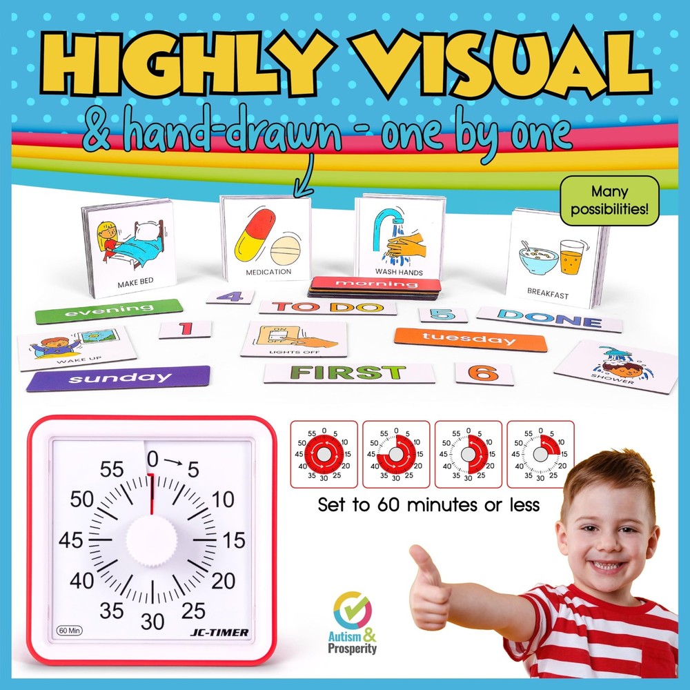 Autism Daily Visual Schedule & Timer for Kids Learning & Special Education