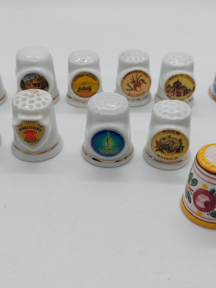 Vintage bundle of large unusual thimbles