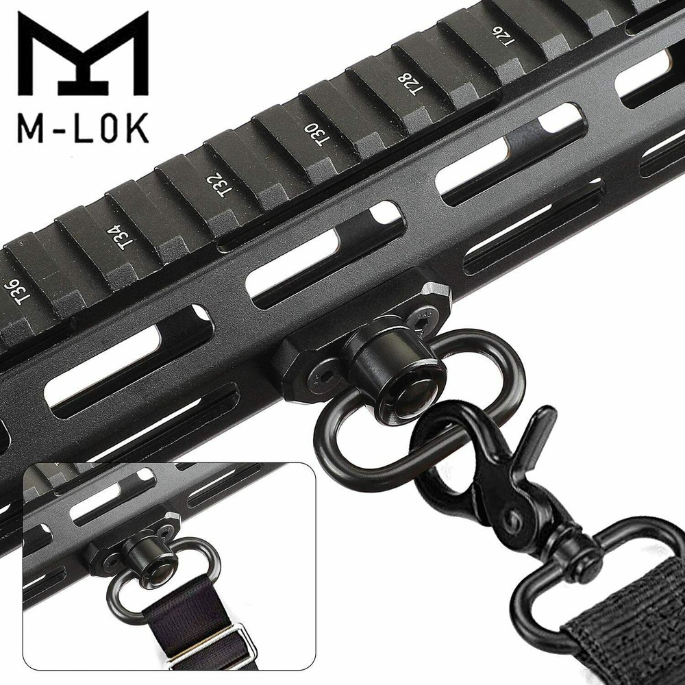 2/4Pcs M-LOK MLOK Quick Release Sling Mount Push Button QD Sling Swivel Adaptor