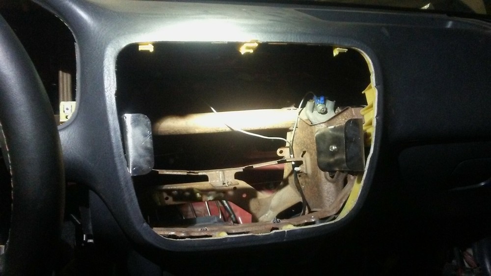 1996 Honda Civic EK Middle Panel:*Bare Aluminum One 52mm & Switch Panel Cutout