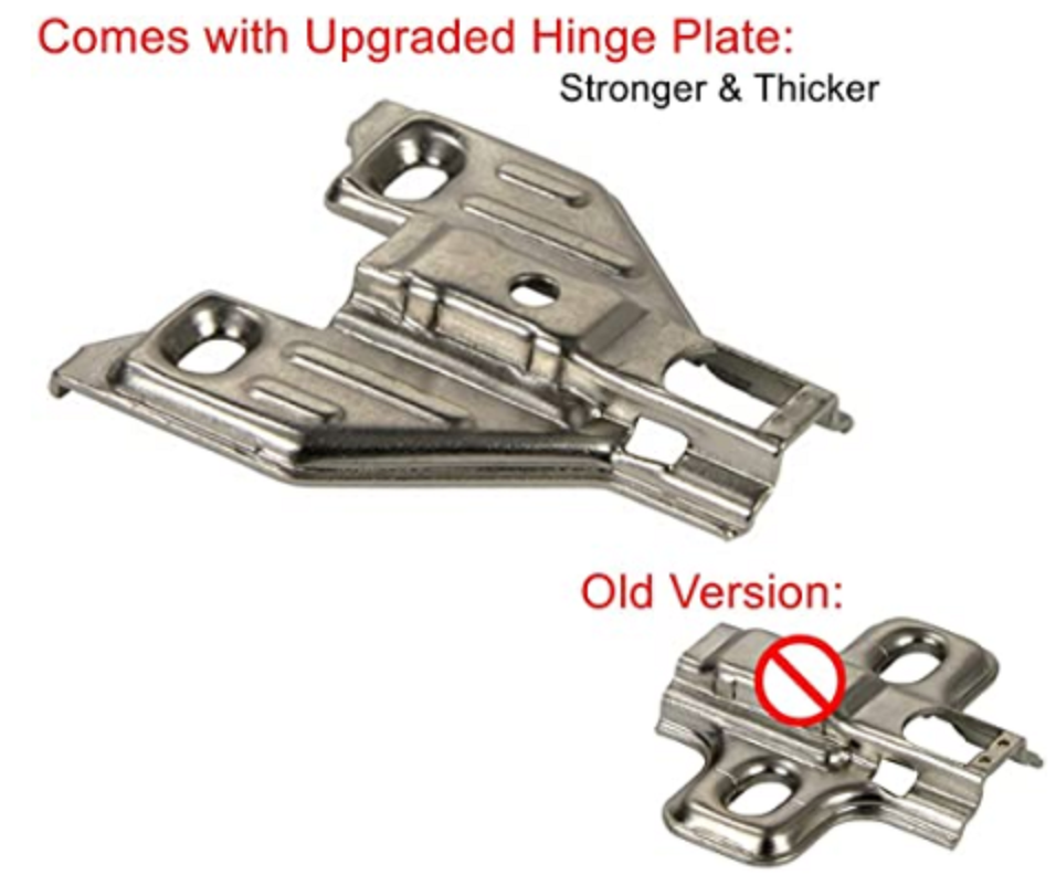 Silverline Lazy Susan Corner Hinge Clip On 165 Angle with Face Frame Base Plate