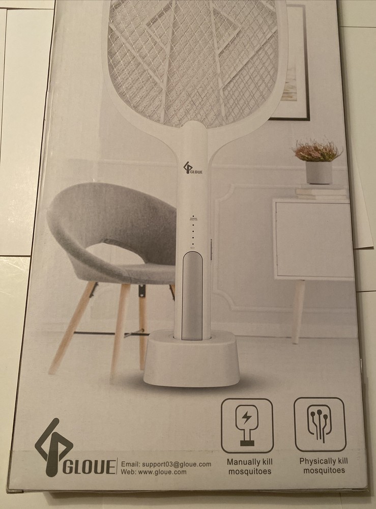 Handheld USB Rechargeable Mosquito Fly Swatter Bug Zapper Insect Killer Racket