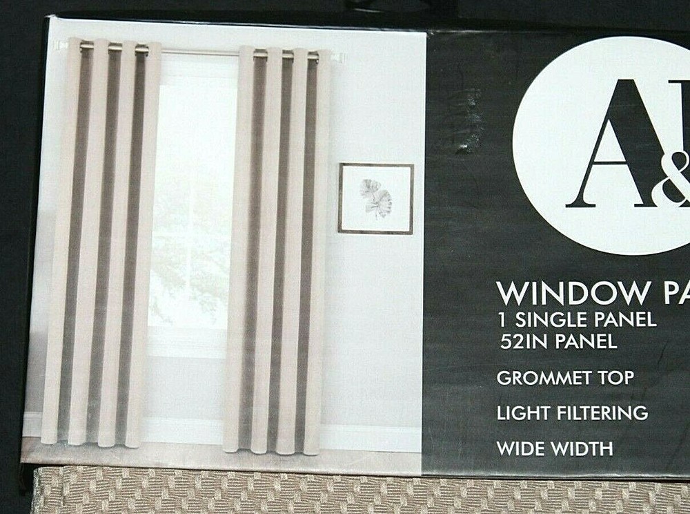 A&I Single 52" Grommet Top Window Panel - Pixel Sand