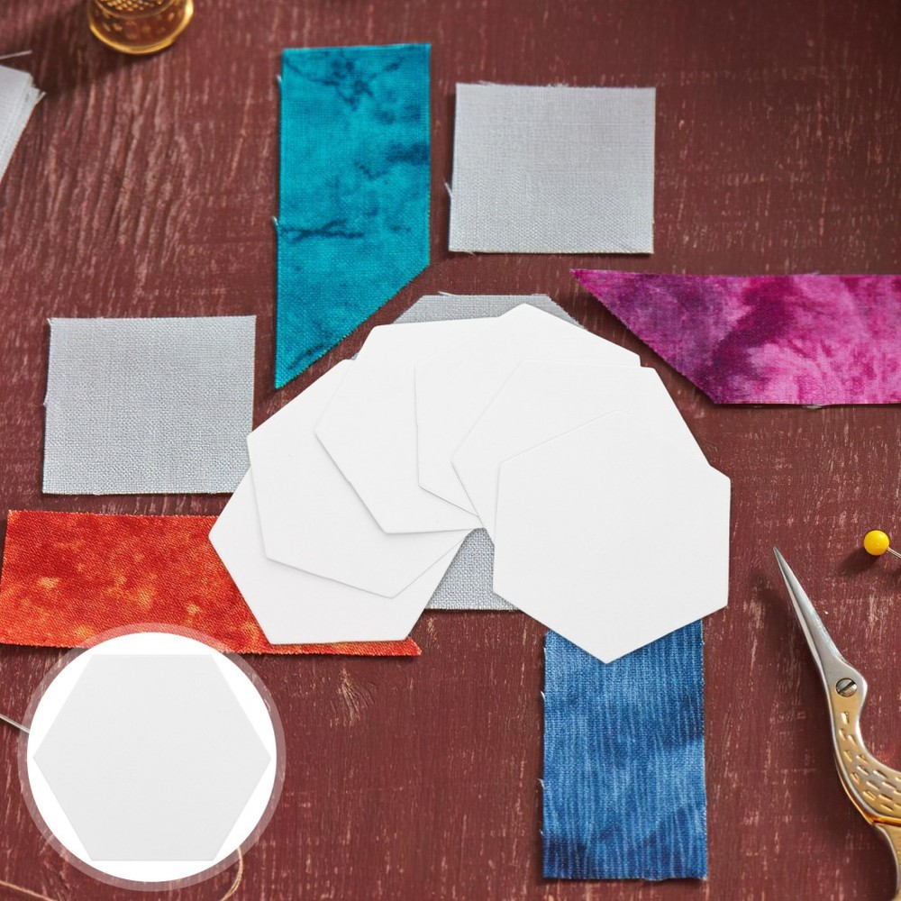 500 Pcs Hexagon Paper Templates Piecing Shapes Quilting for Patchwork