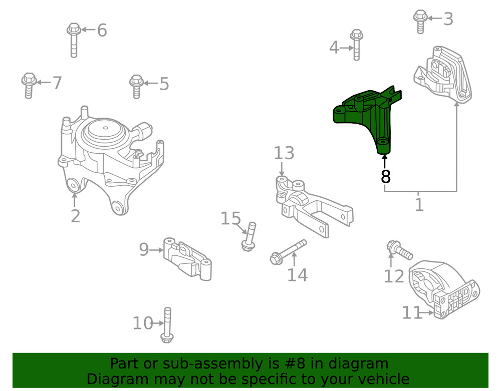 Genuine Nissan Engine Mount Bracket 11232-6RC0A