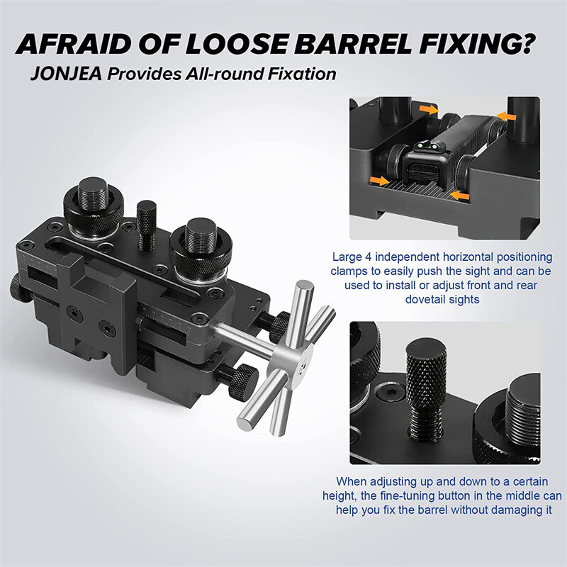 Sight Pusher Tool Front & Rear Sight Prong Assembly Tool for 1911Glock Sig Black