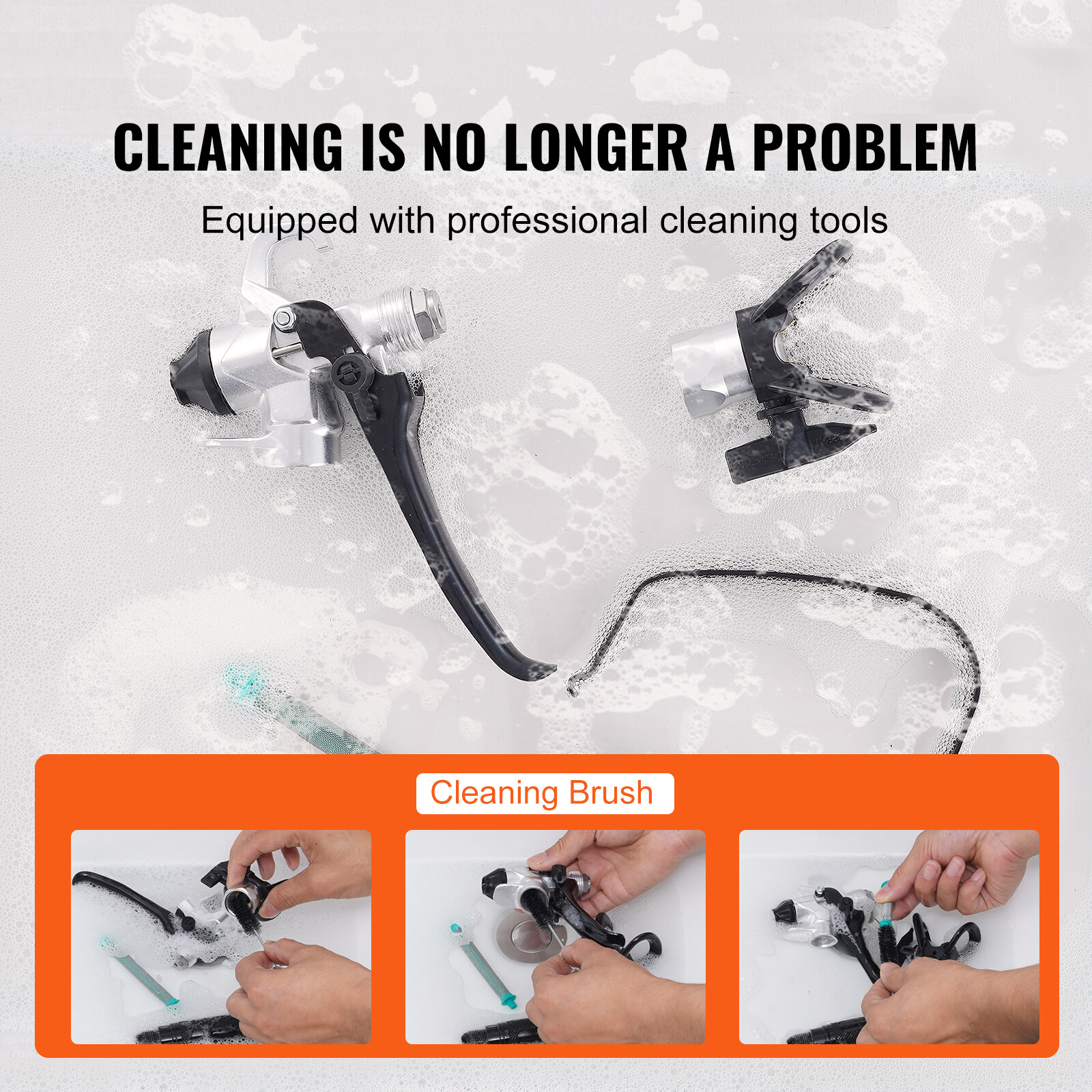 3000PSI Stand Airless Paint Sprayer Electric Airless Sprayer Handheld Spray 750W