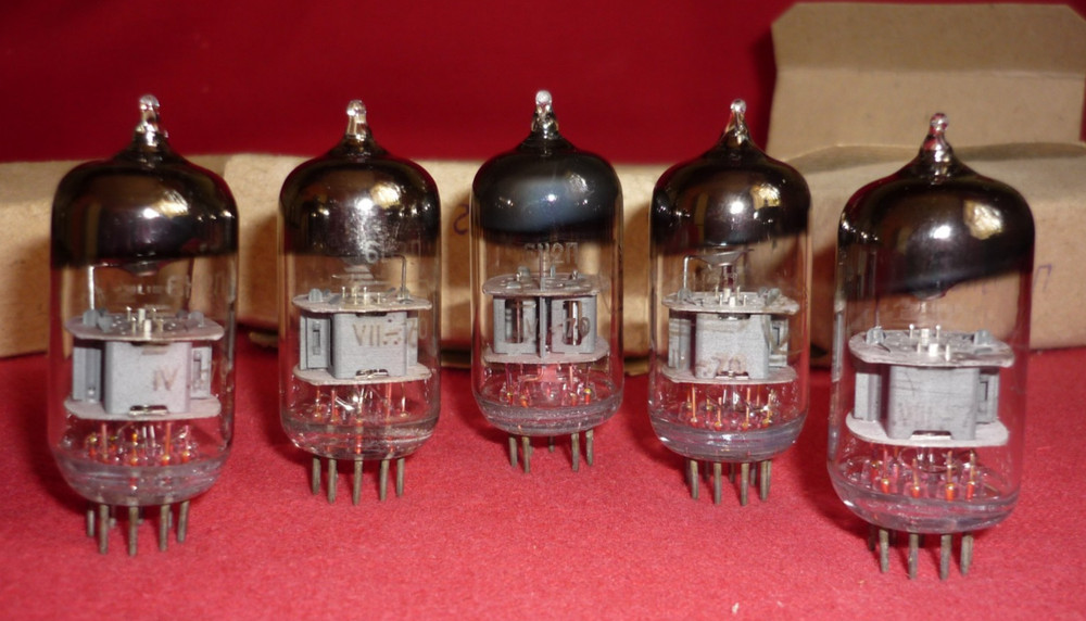 5pcs. 6N2P / 6Н2П ~ 6CC41 Double triode NEW. SAME DATE 1970