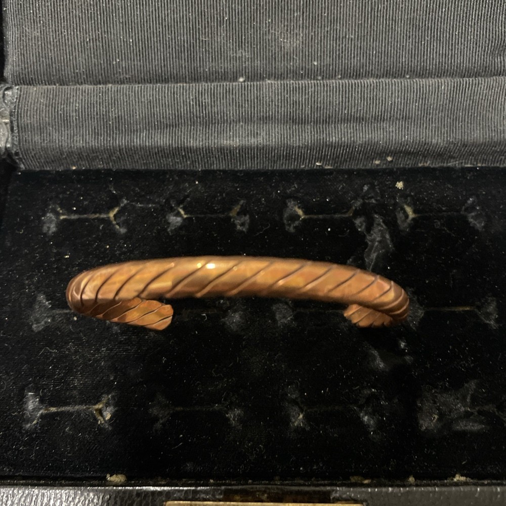 VTG Solid Copper Braided Cuff Bracelet