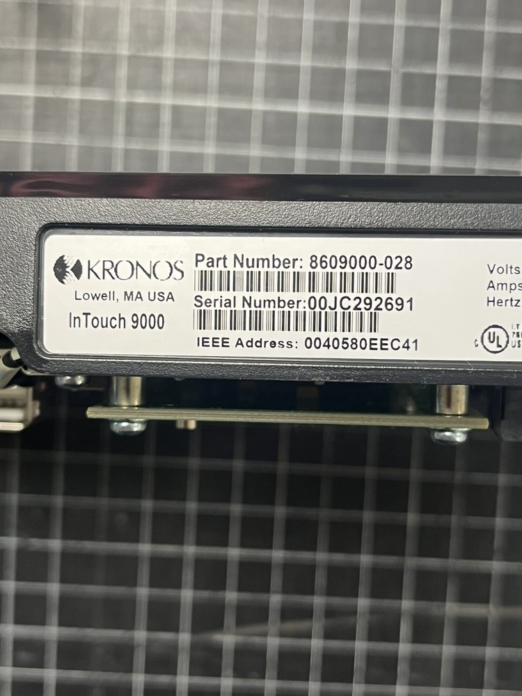 Kronos 8609000-028 Bar Code Badge Reader - Black/bio Reader