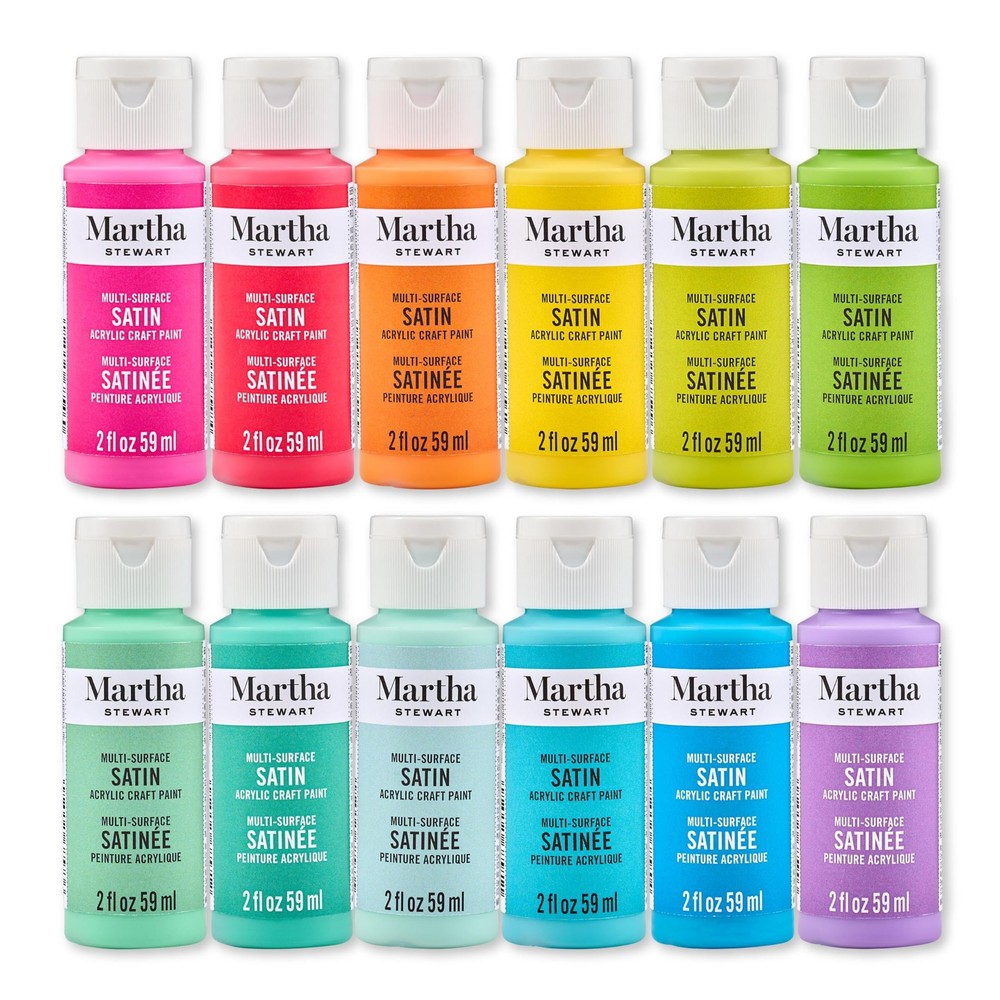 Multi-Surface Satin 12 pc Paint Set Solar Brights