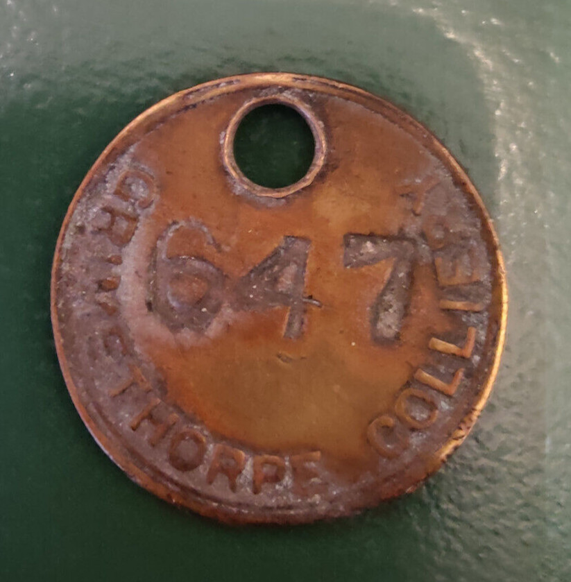 GRIMETHORPE Colliery Pit Check Tally - marked GRIMETHORPE COLLIERY 647