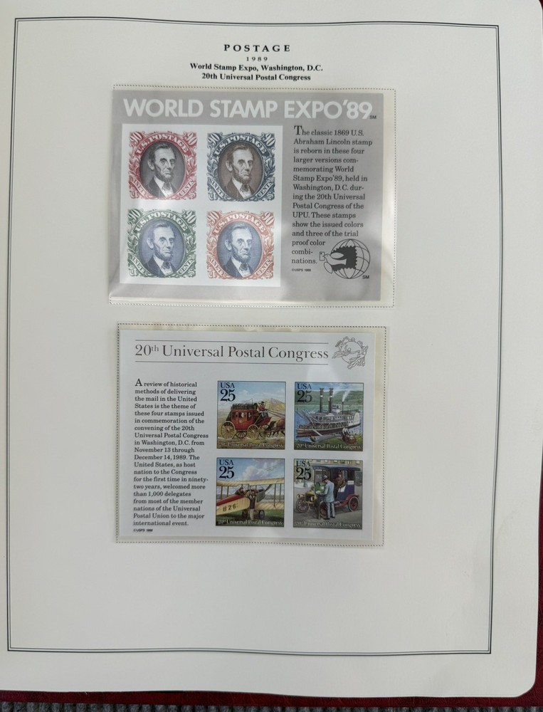 Scott US Platinum Hingeless Album & Slip Case $101+ FV - 299 Stamps - VOLUME 7