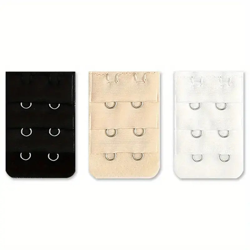 3pcs Stretchy Bra Strap Extension Buckles - New - 3 Rows 2 Hooks