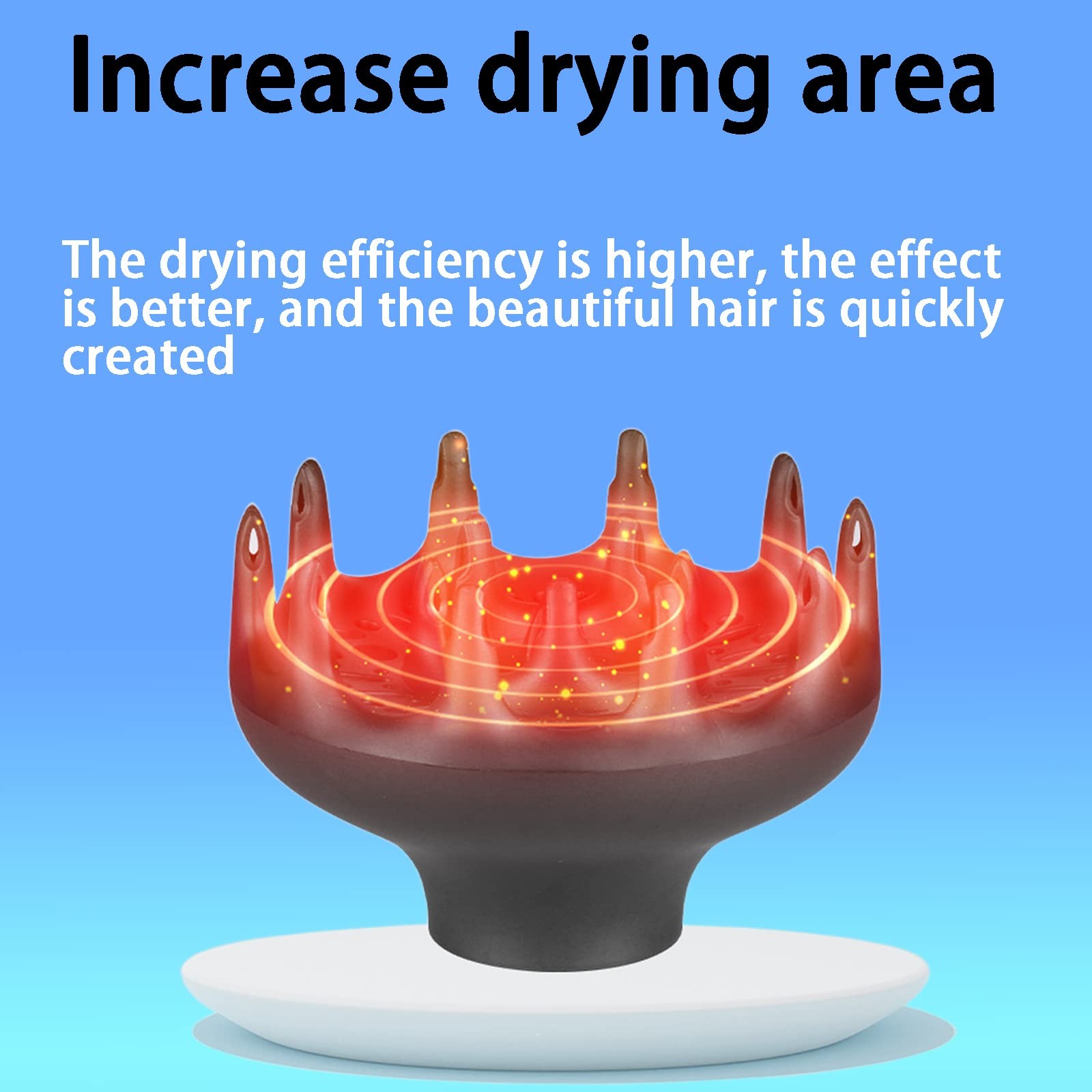 Black Orchid Hair Diffuser, Hair Dryer for BlowDryers with 1.7-1.8 inch Diame