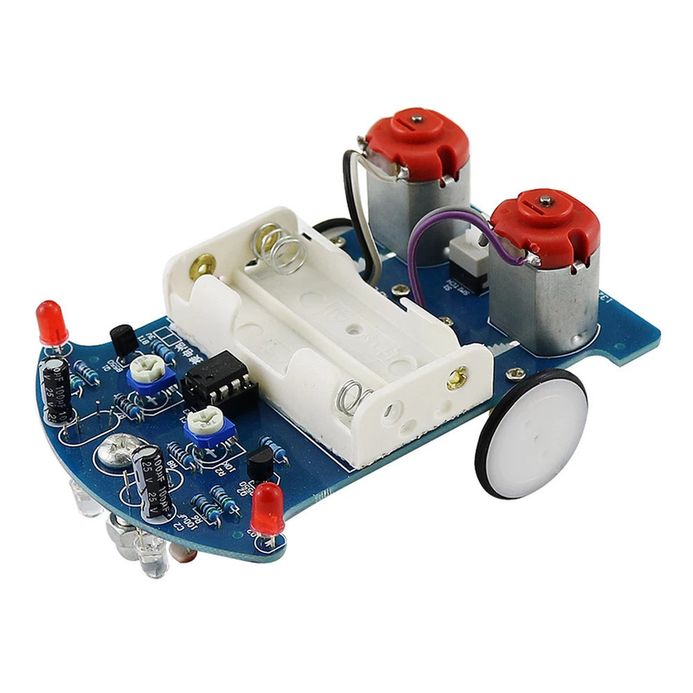 Electronics Learning Kit with Red LED and Photoresistor for Track Sensing